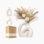White Ceramic Vase Set